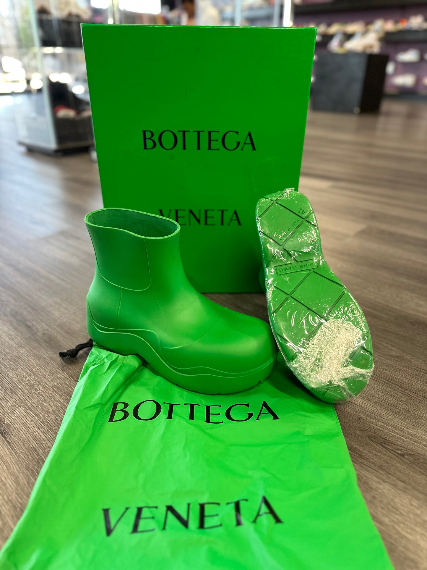 Bottega Veneta Puddle Boots "Green"