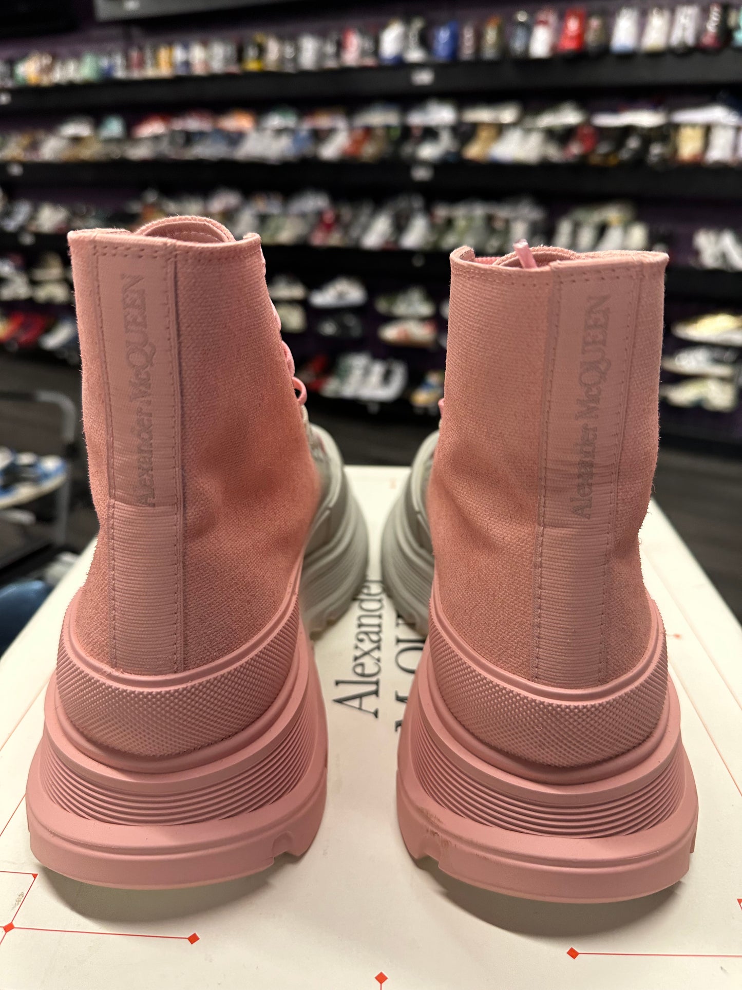 Alexander McQueen Oversized Boot "Pink Ombre Grey"