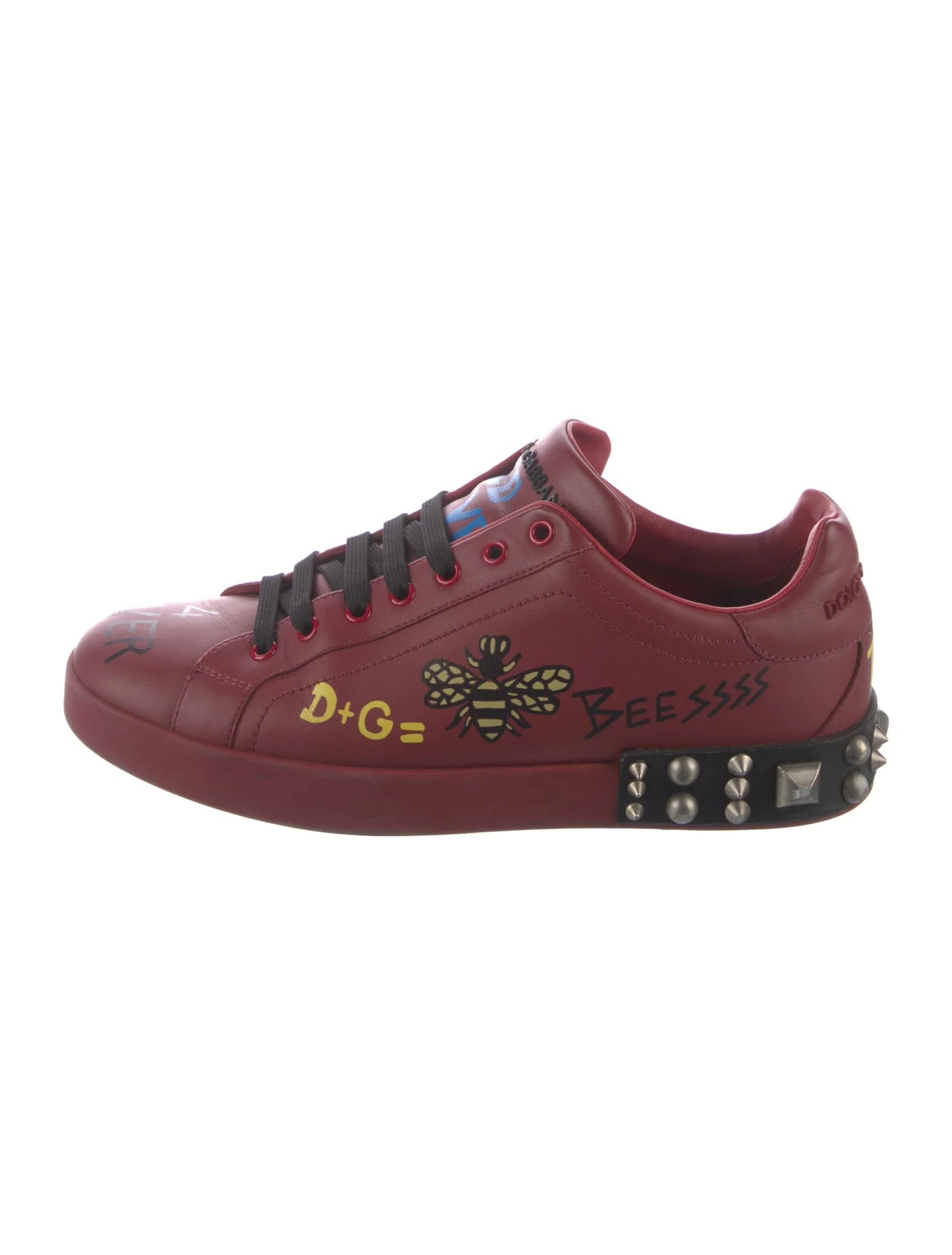 Dolce & Gabbana Portofino Print Studded "Burgundy"