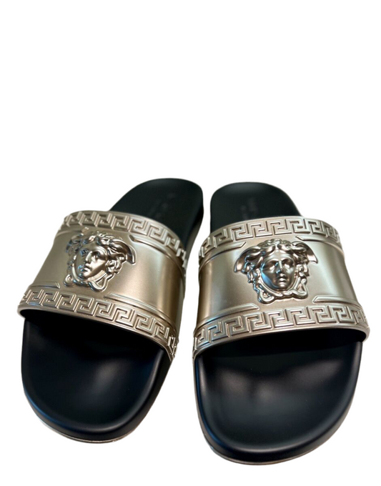 Versace Palazzo Slides "Silver"