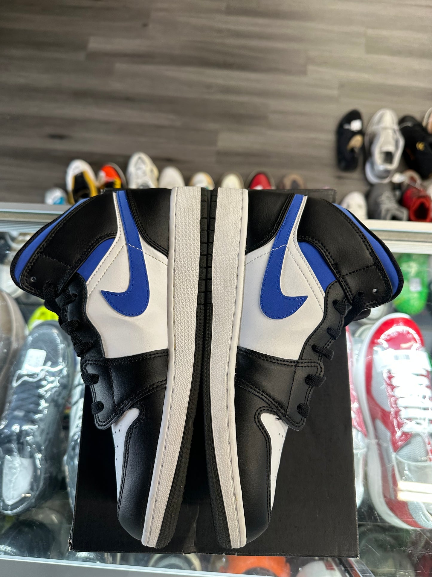 2021 Air Jordan Mid 1 "White Black Racer Blue" (GS)
