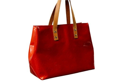 Louis Vuitton Monogram Vernise Hand Bag "Red"