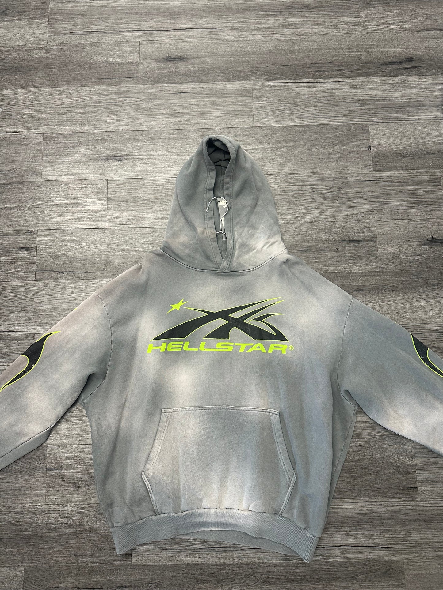 Hellstar Hoodie "Grey Volt Green"