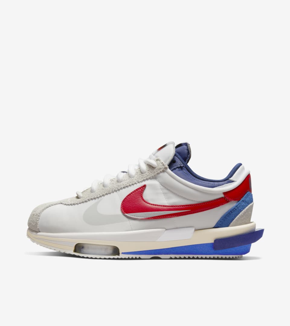 2022 Nike Zoom Cortez SP "Sacai White University Red Blue"