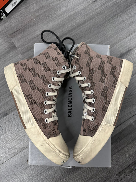 Balenciaga High Top Monogram BB "Dark Mink"