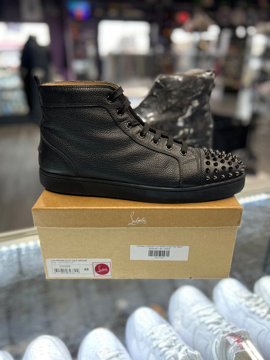Christian Louboutin Lou Spikes Orlato Flat "Black"