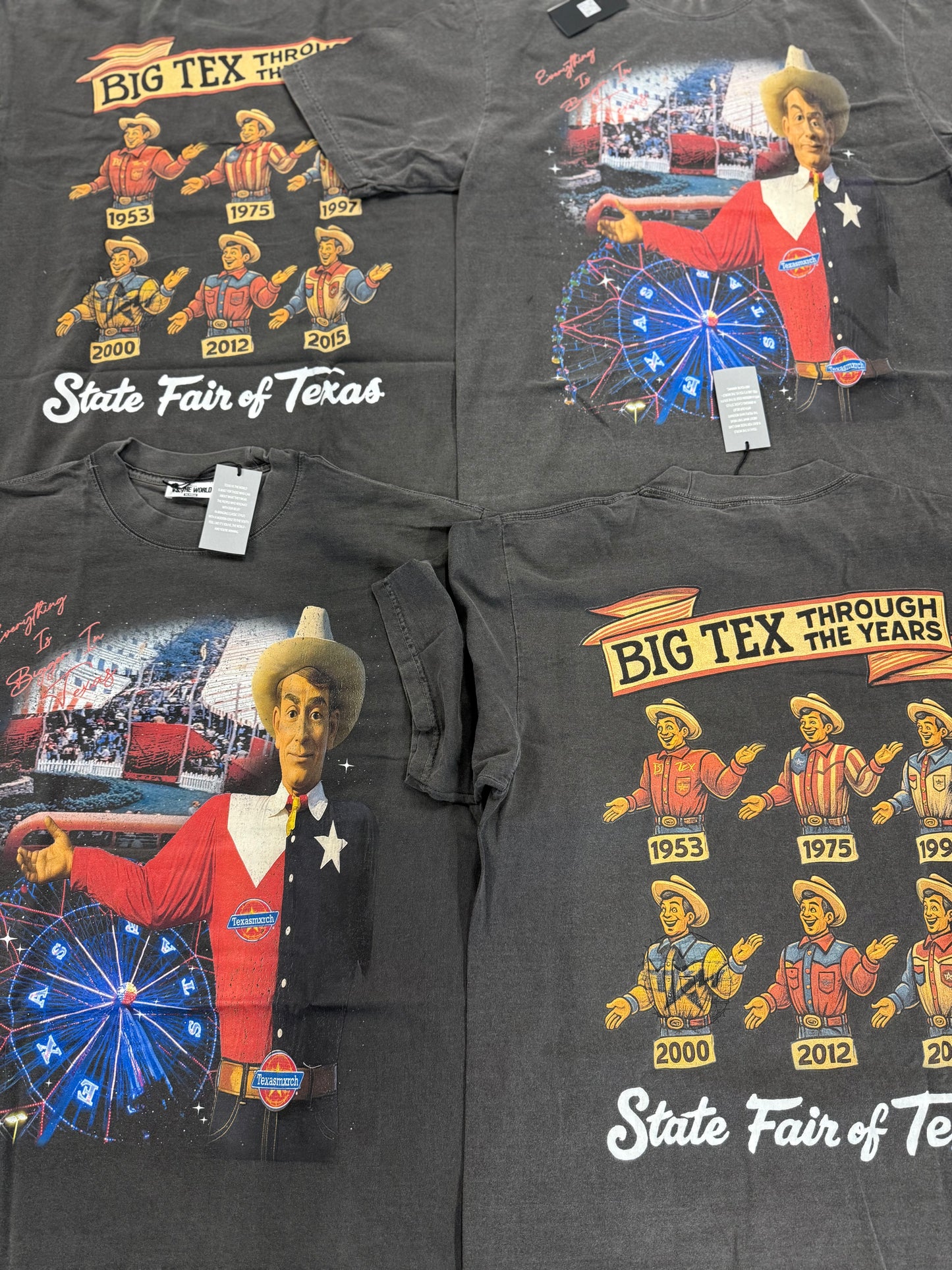 Texas Merch Tee "Big Tex Charcoal"