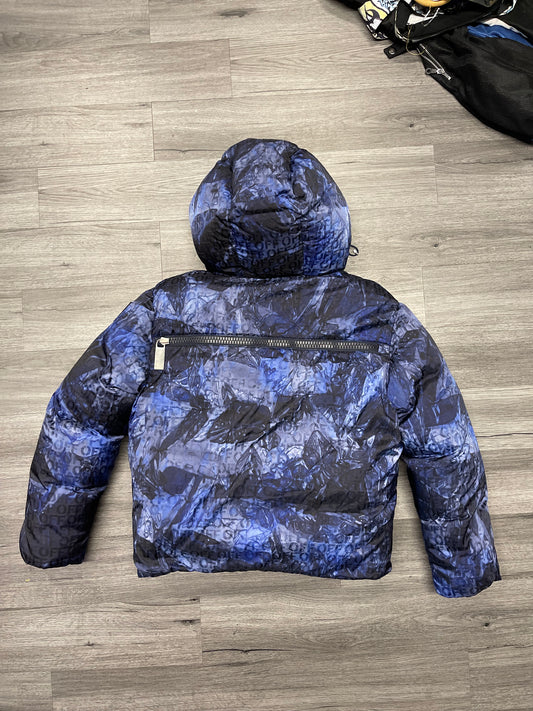 OFF-WHITE Puffer Coat "Black/Navy Blue"