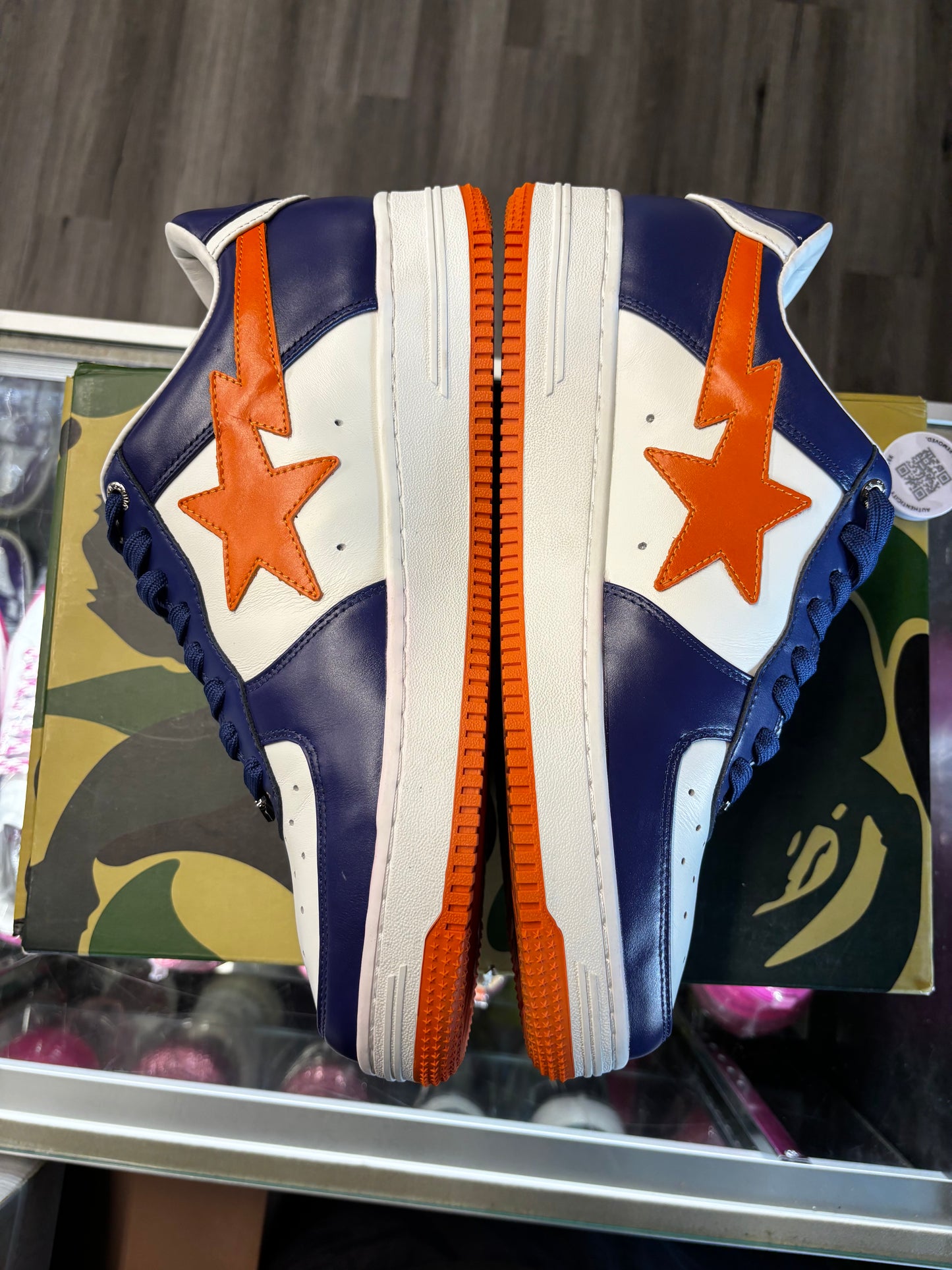 Bapesta Low "Leather Purple Orange"