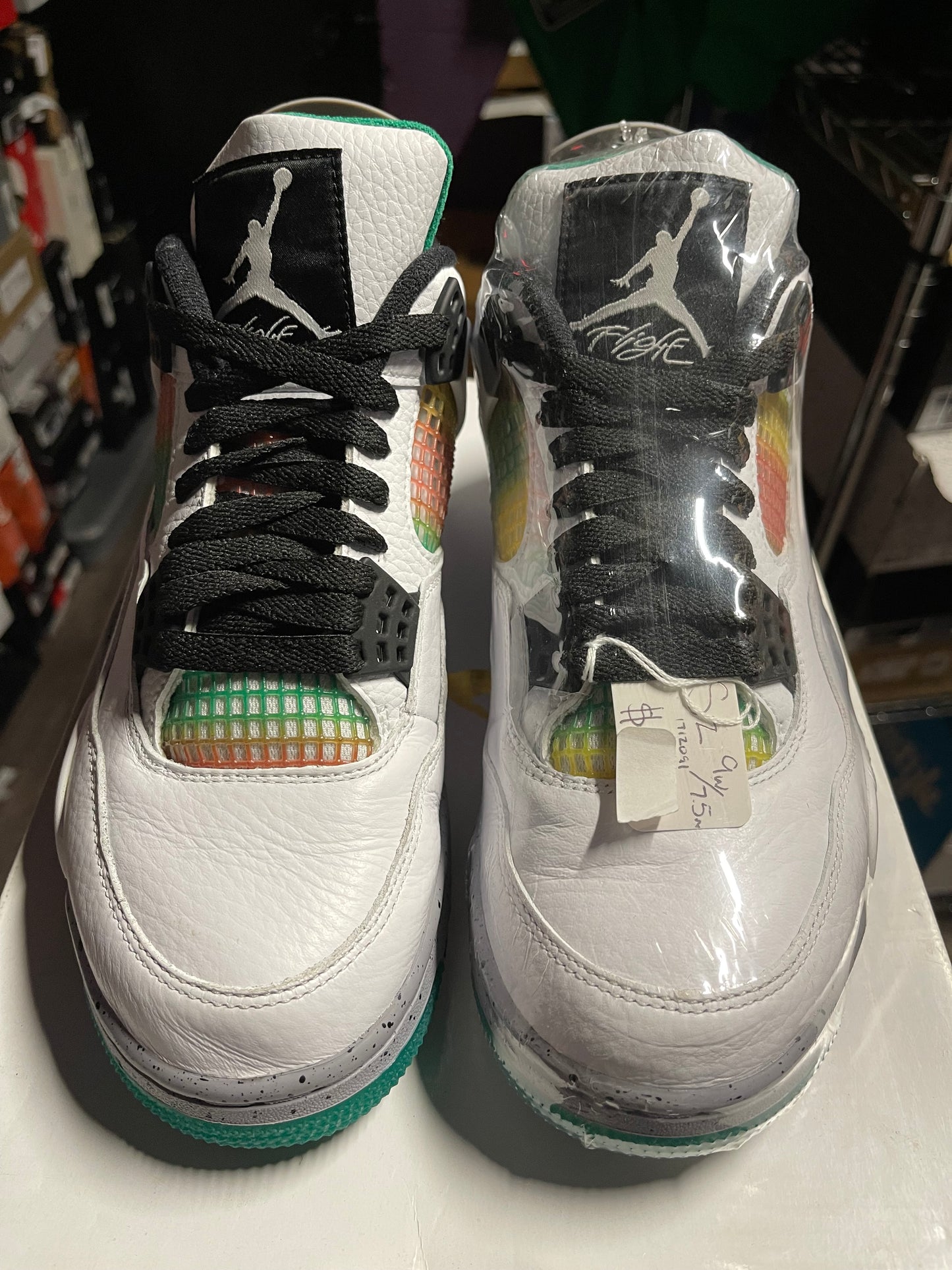 2020 Air Jordan Retro 4 "Lucid Green Rasta" (W)