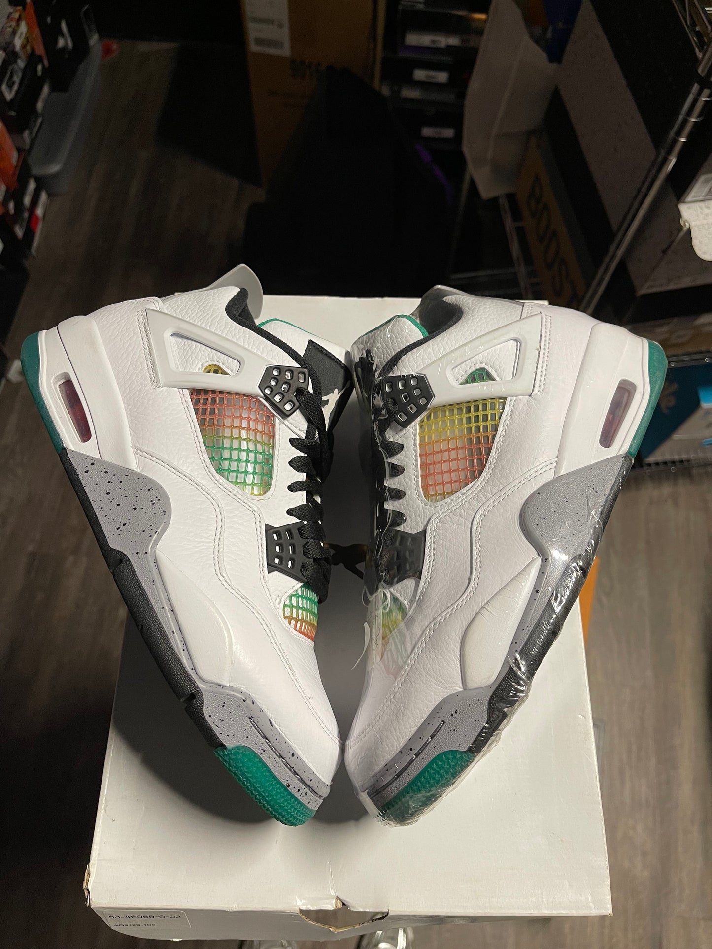 2020 Air Jordan Retro 4 "Lucid Green Rasta" (W)