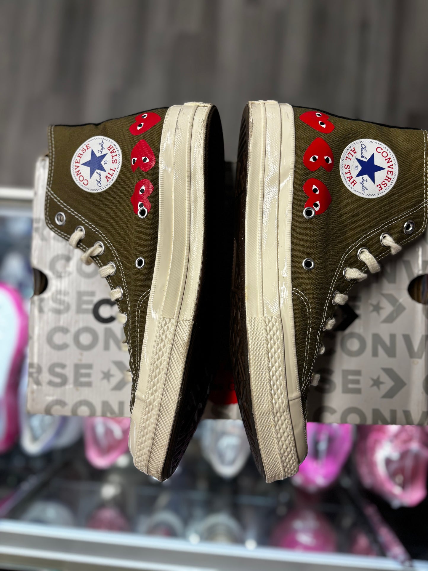 2019 Comme des Garcons Play Converse Chuck Taylor All Star 70 HI "Multi Heart"
