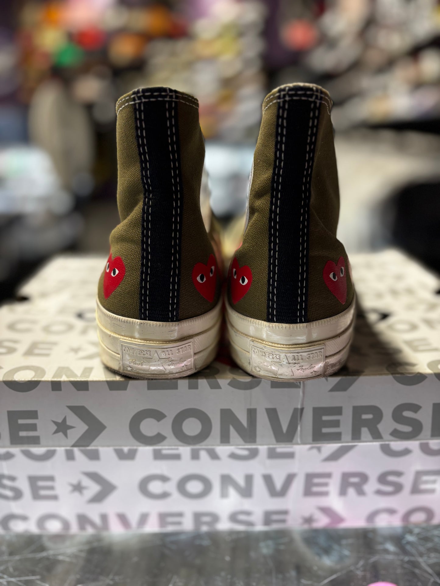 2019 Comme des Garcons Play Converse Chuck Taylor All Star 70 HI "Multi Heart"