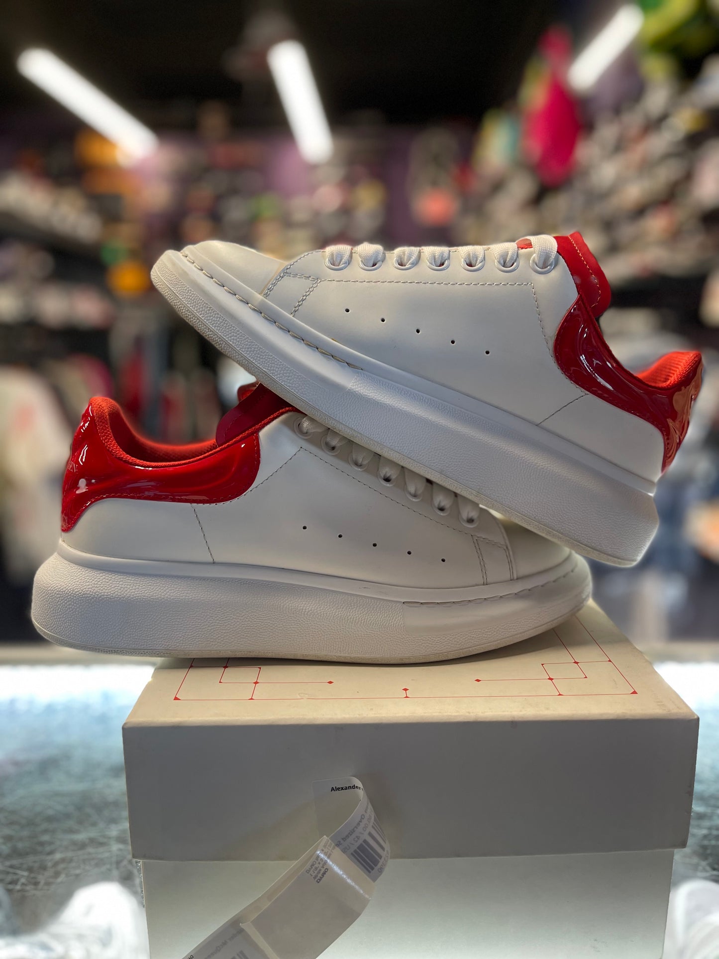 Alexander McQueen Oversized Sneaker "White/Red"