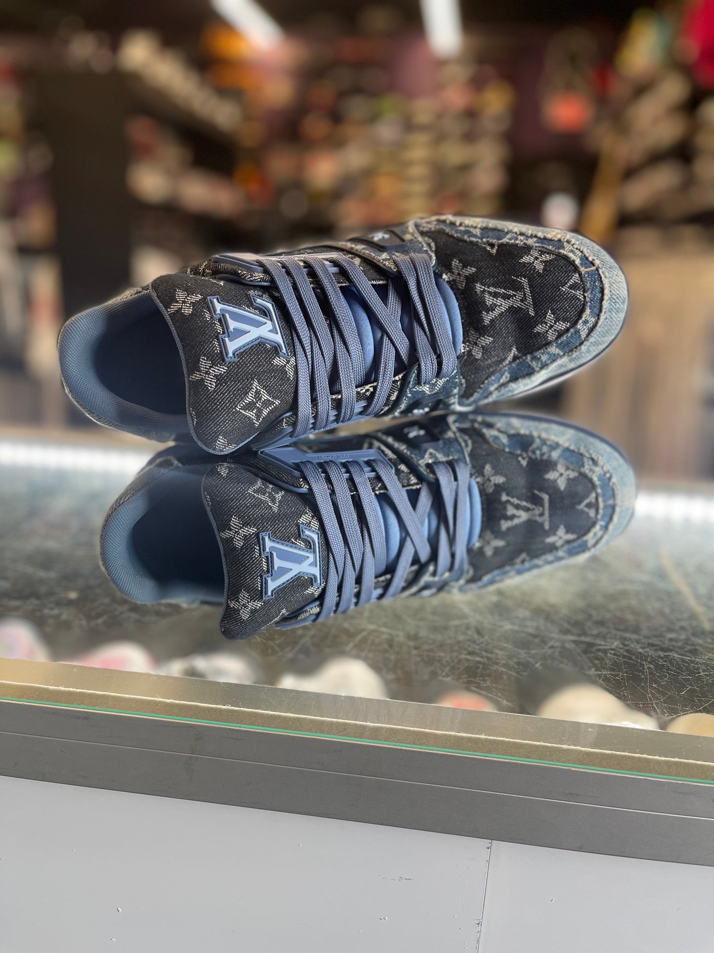 Louis Vuitton Trainer Monogram Denim Blue Virgil Abloh