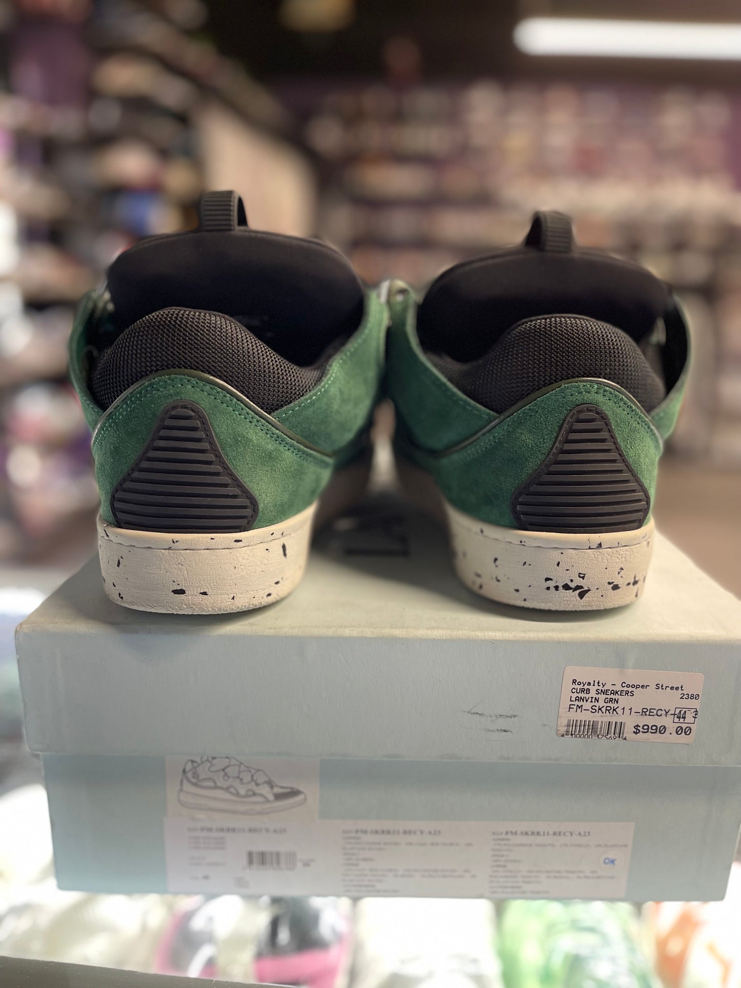 Lanvin Curb Sneaker "Green Suede"