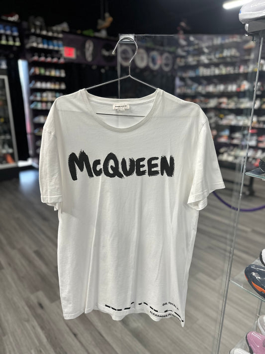 Alexander McQueen Tee "White Black Logo"