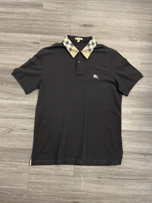 Burberry Collar Tee "Black Brighter Plaid)