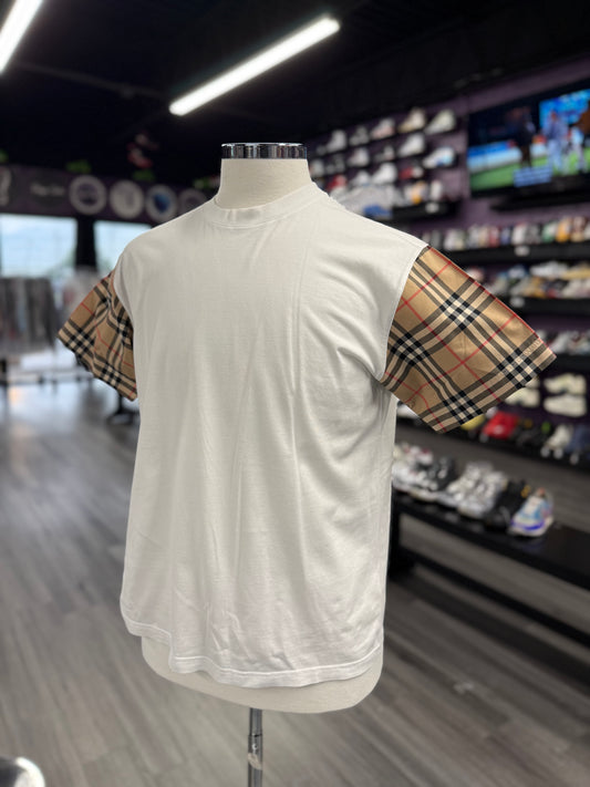 Burberry Tee Plaid Sleeve