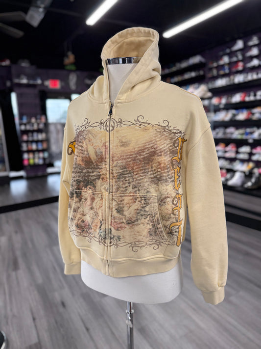 Maur Cropped Hoodie "Cream"