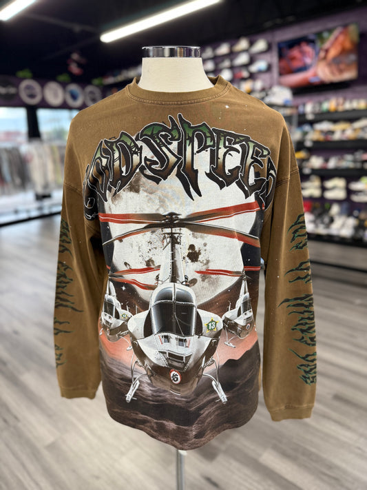 God Speed Tee "Helicopter Brown" (L/S)