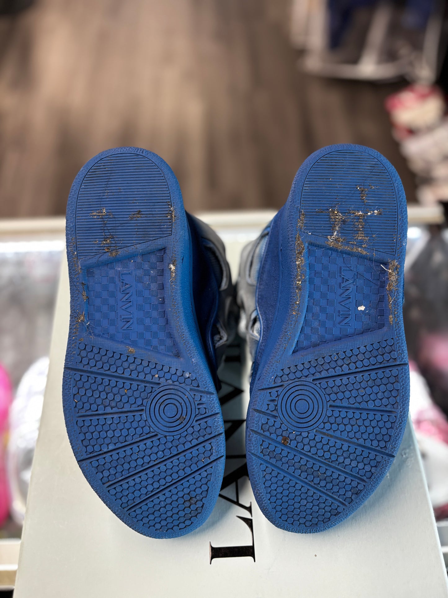 Lanvin Curb Sneaker "Grey/Blue"