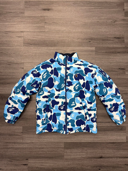 Bape Puffer Blue Camo Reversible