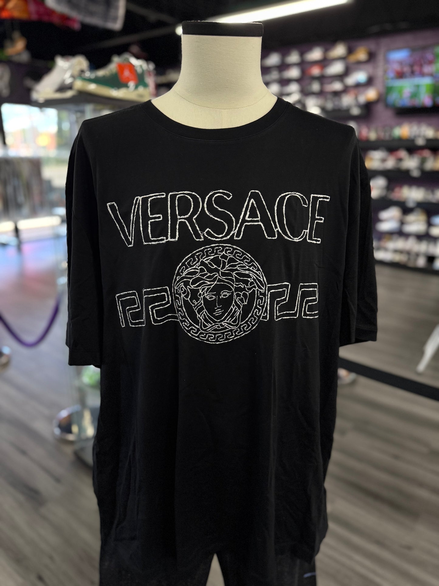 Versace Embroidery Medusa Head Tee "Black/ White"