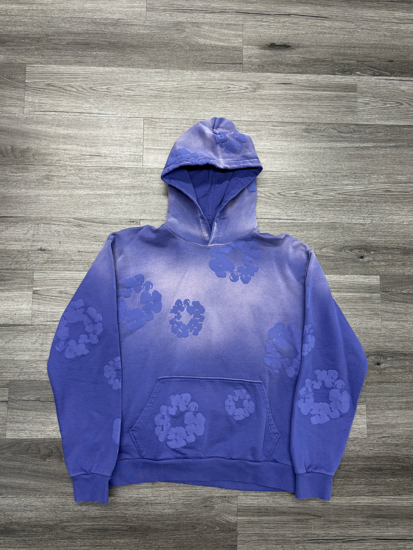 Denim Tears Mono Cotton Wreath Hoodie "Washed Blue"