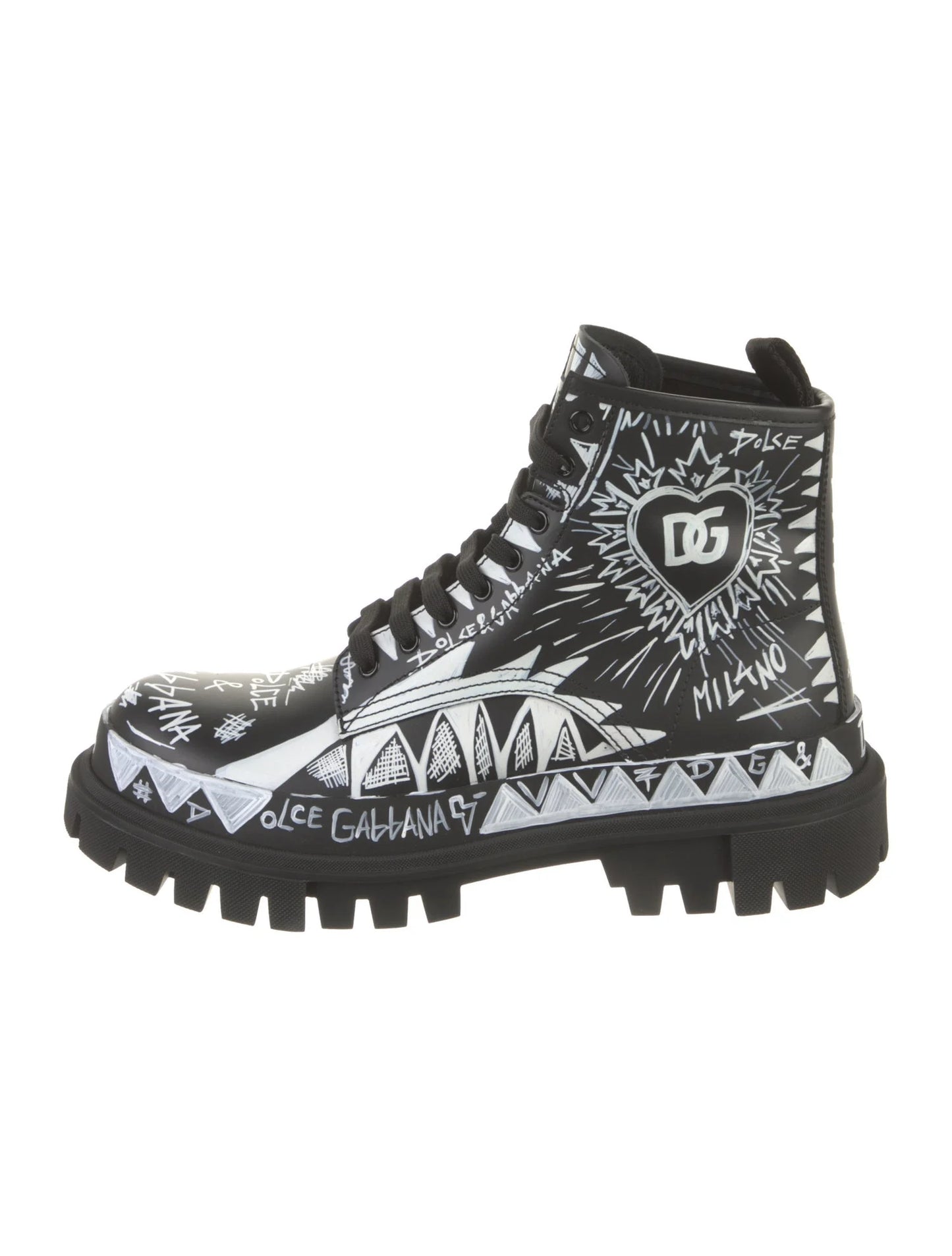 Dolce & Gabbana Boot Graffiti "Black/White"
