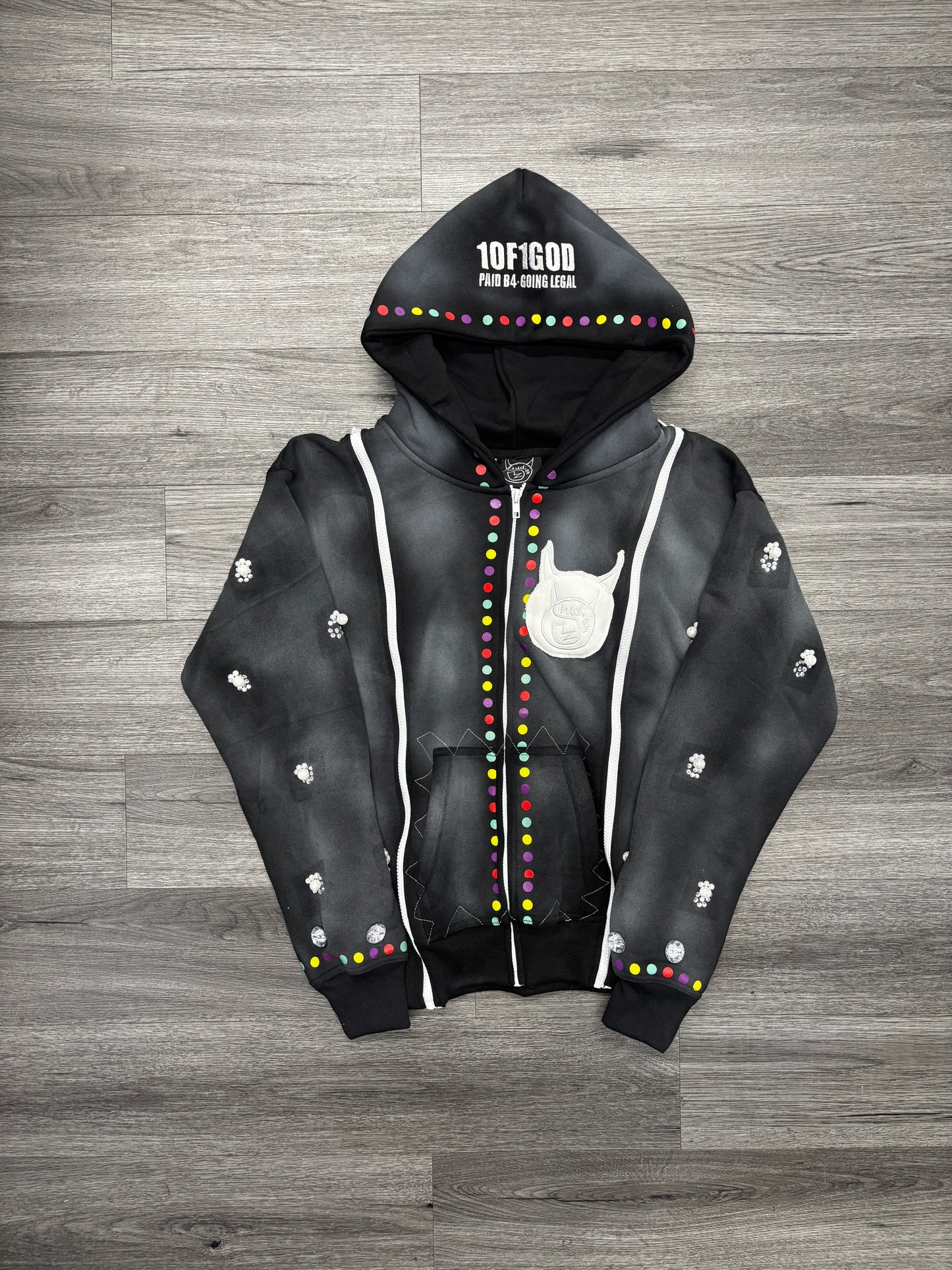 Tudion Zip Up Hoodie "Ash Grey"