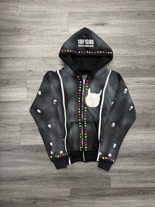 Tudion Zip Up Hoodie "Ash Grey"