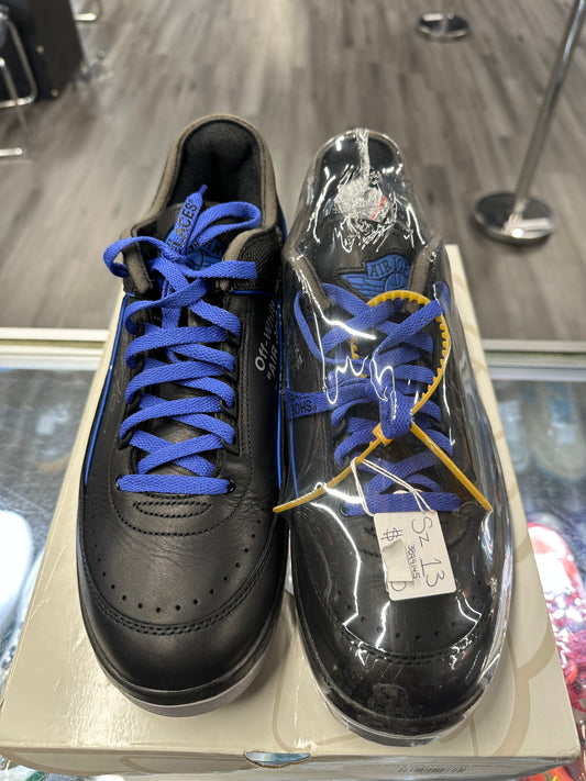 2021 Air Jordan Retro 2 Low "Off-White Black Blue"