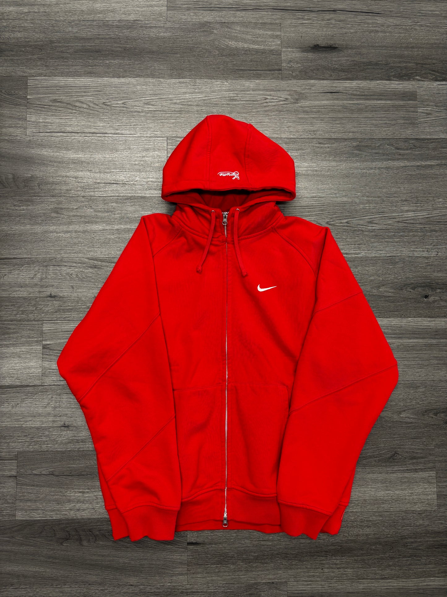 Supreme Nike Zip Up Hooded Sweatshirt "Red"