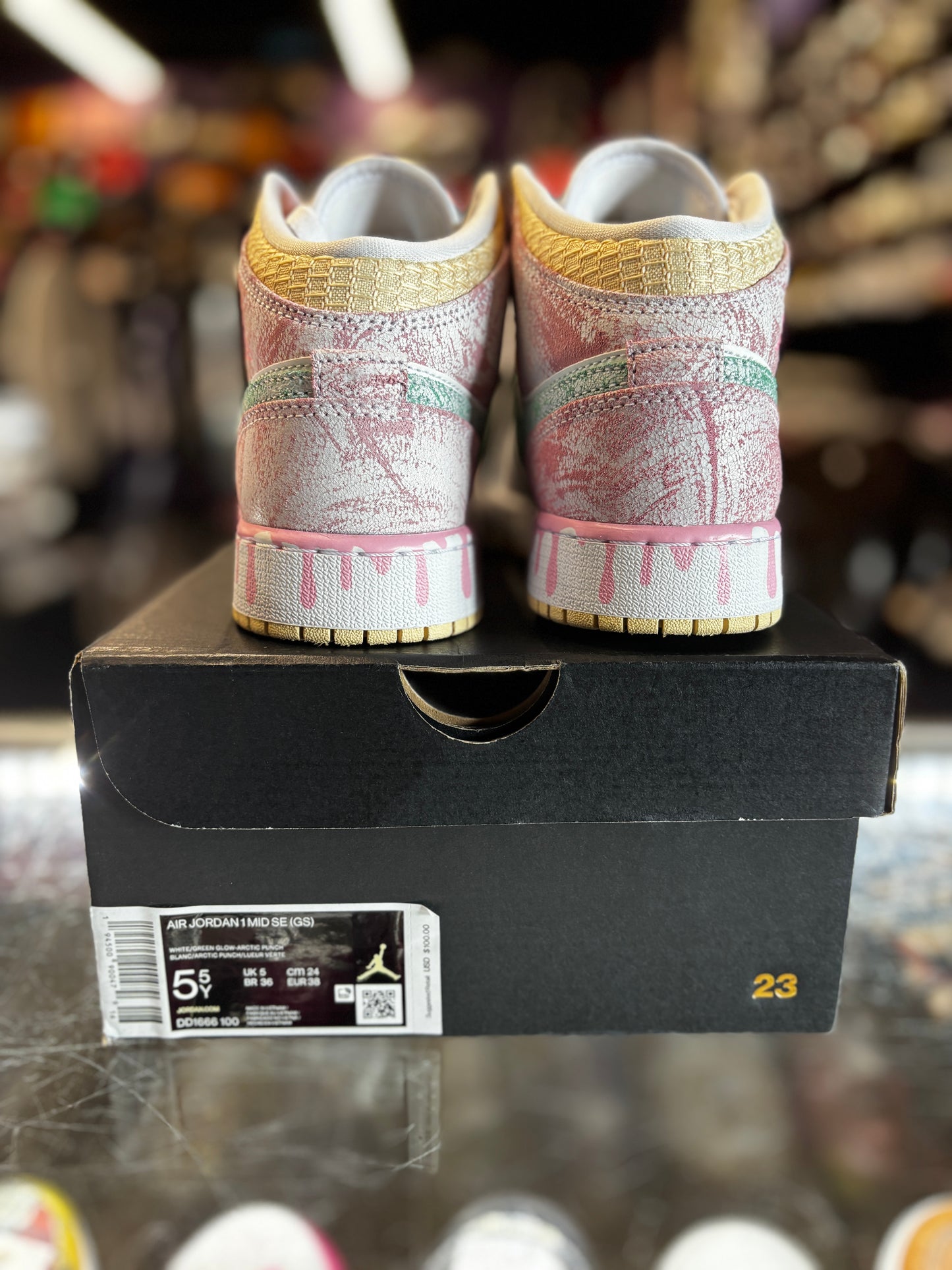 2021 Air Jordan Mid 1 "Paint Drip" (GS)