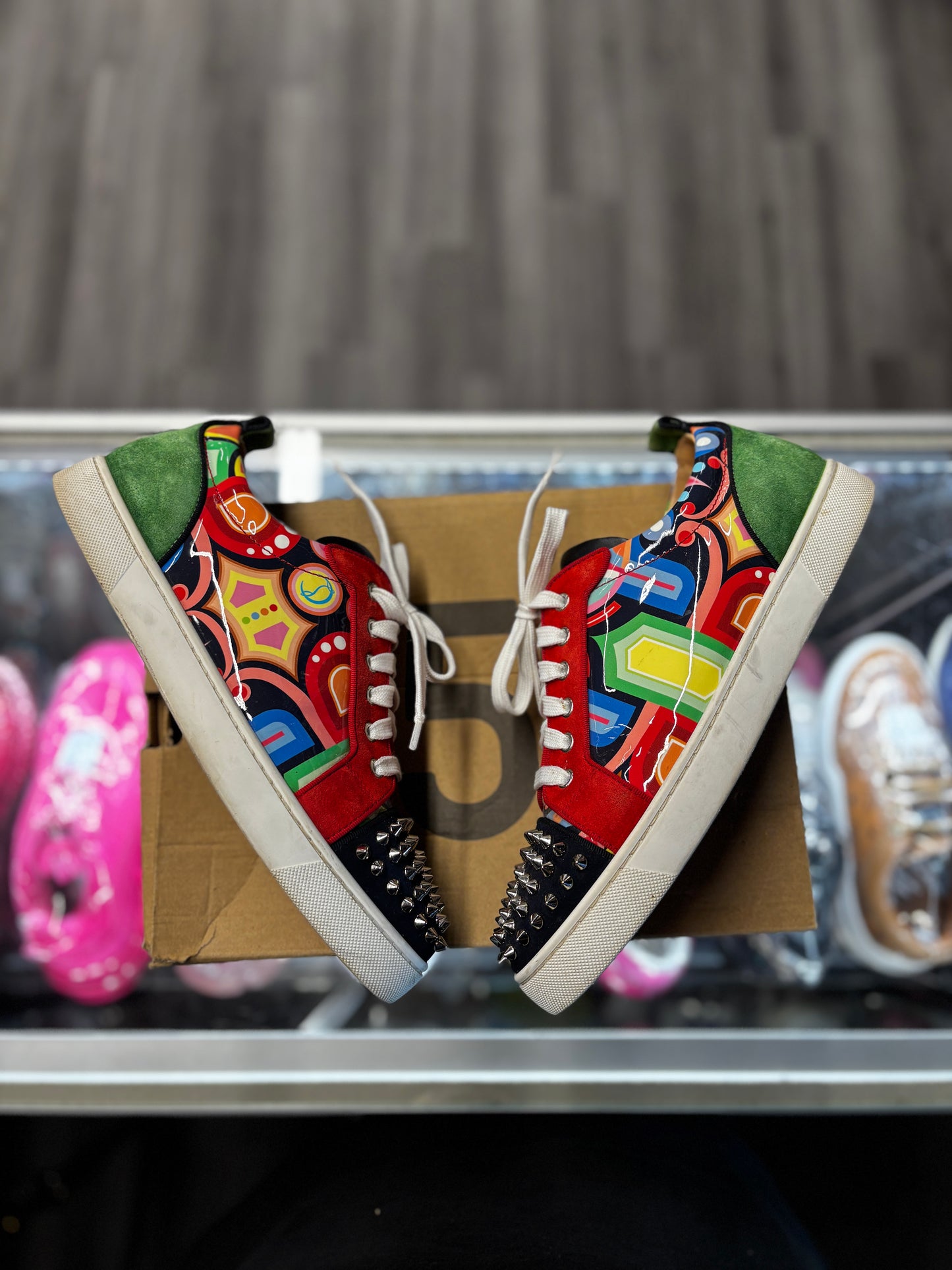 Christian Louboutin Low "Multi-Color Spikes"