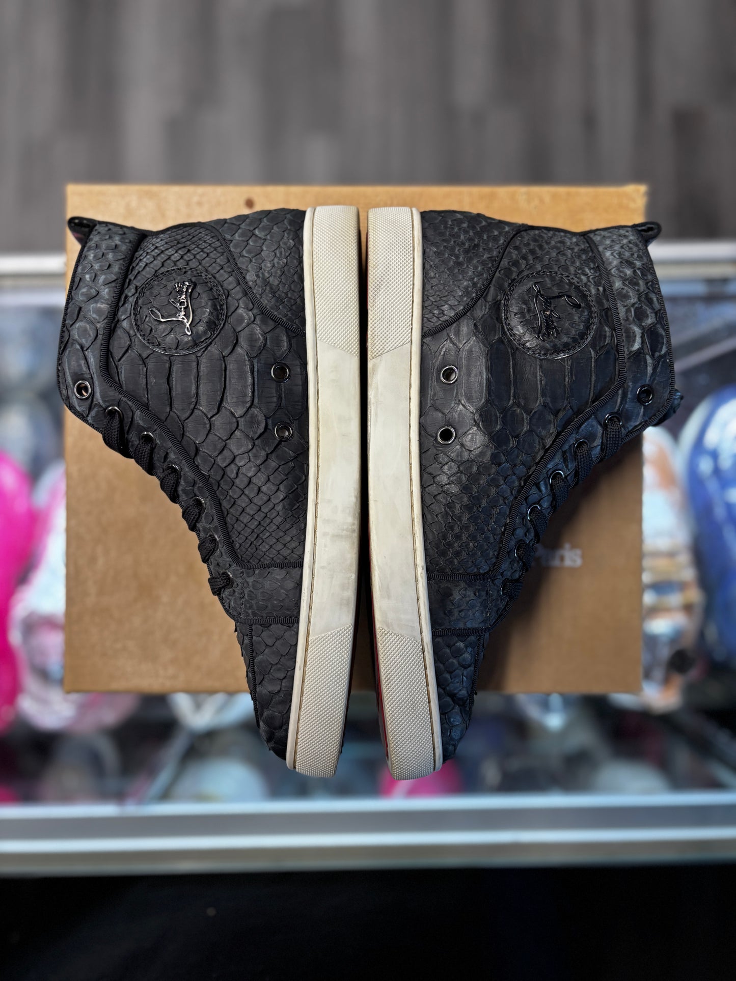 Christian Louboutin High  "Aligator Skin Black"