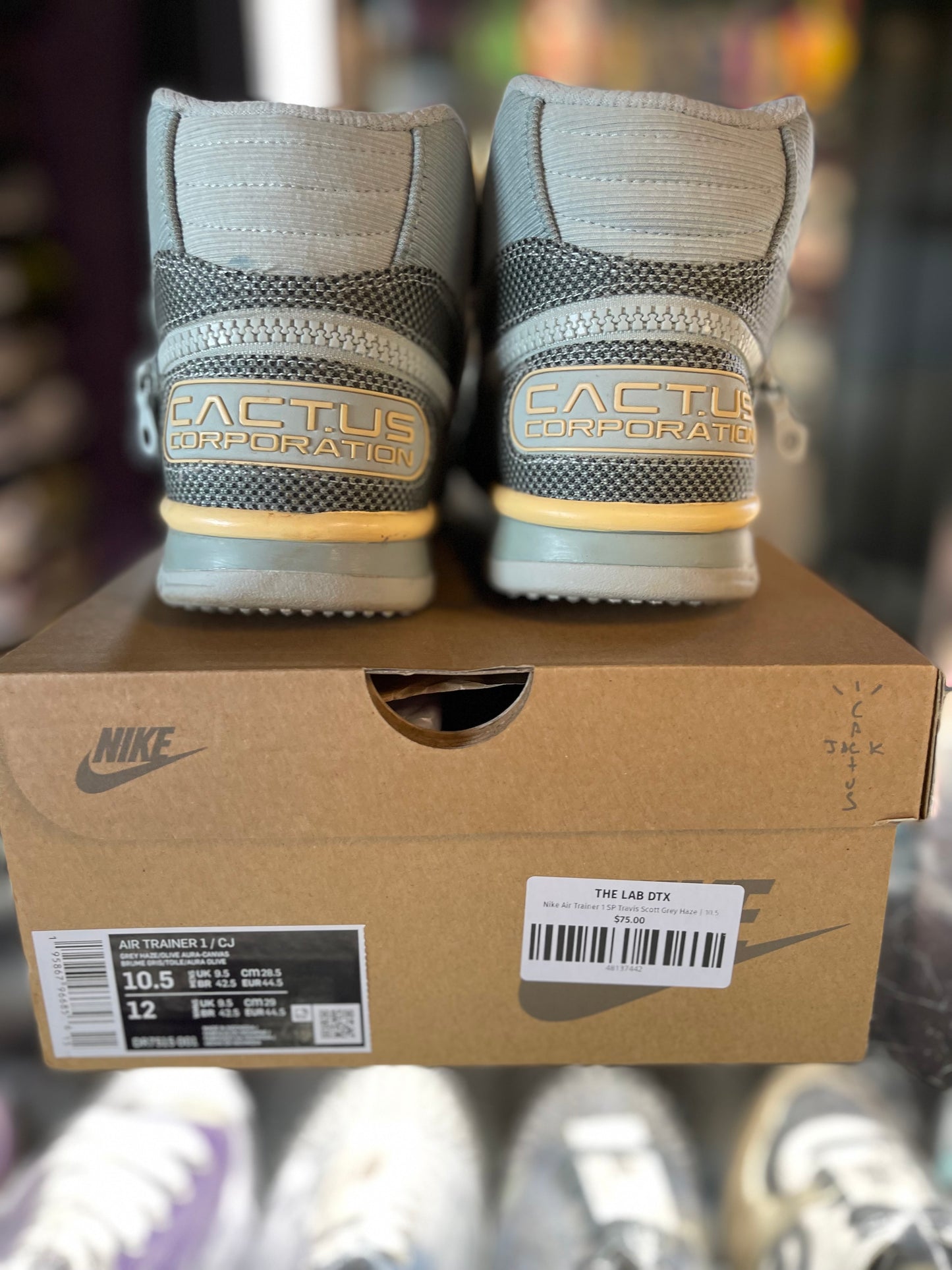 2022 Nike Air Trainer 1 SP "Travis Scott Grey Haze"
