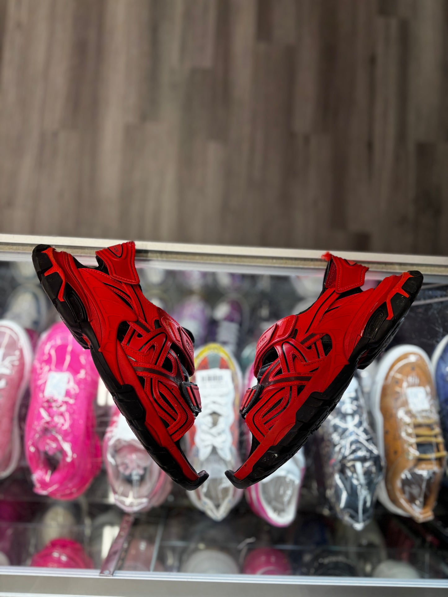 Balenciaga Track Sandal "Black/Red"