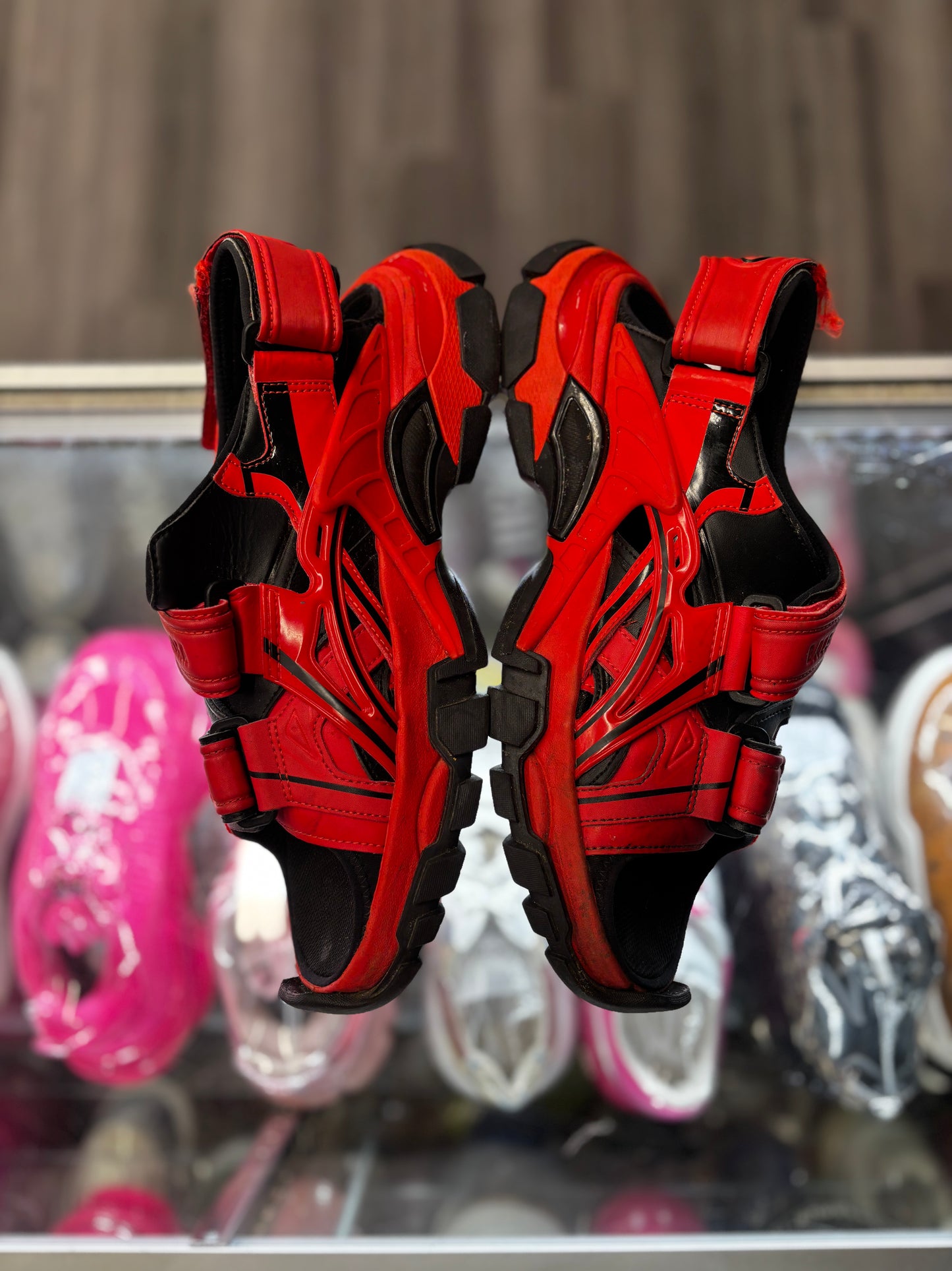 Balenciaga Track Sandal "Black/Red"