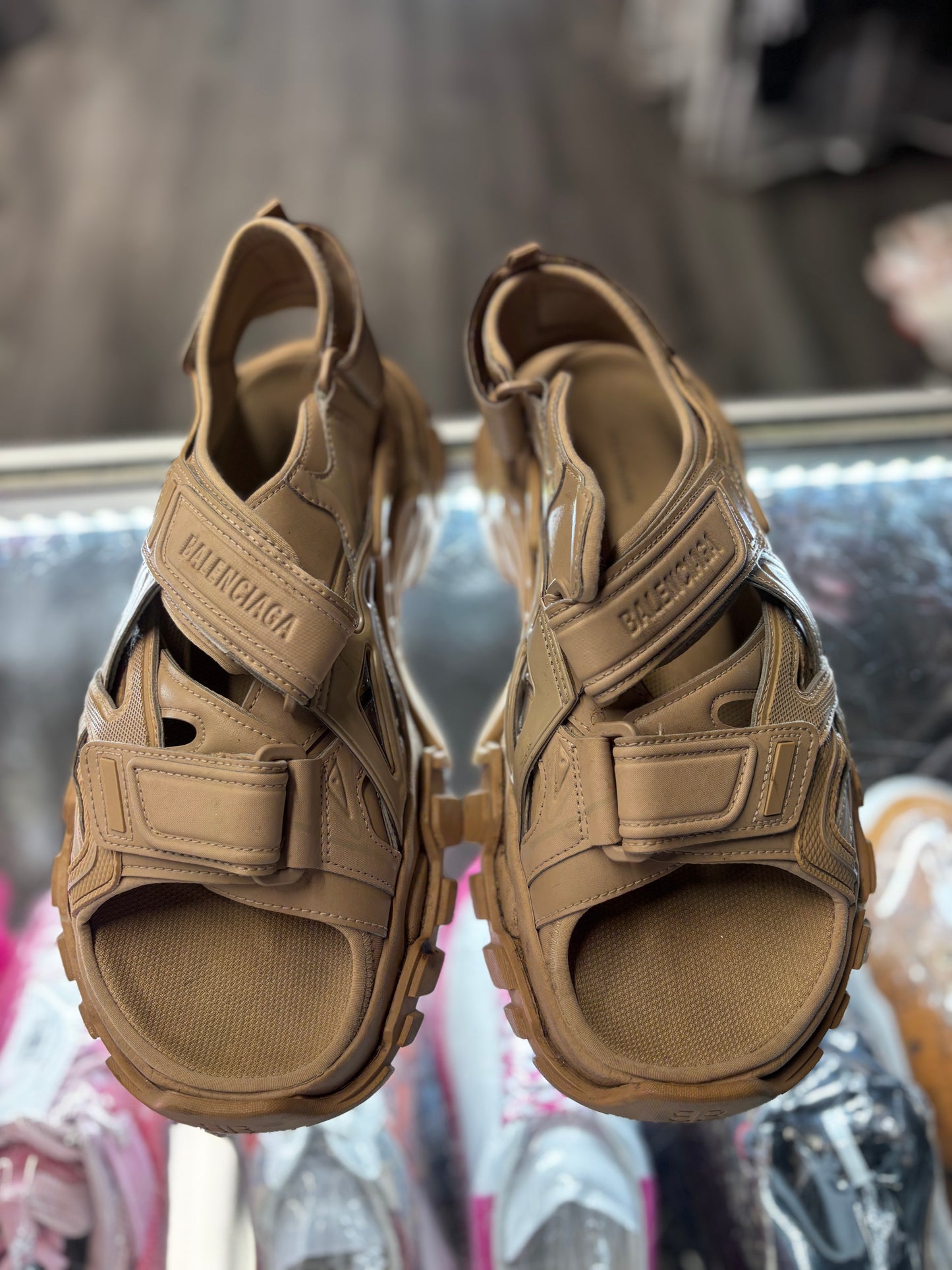 Balenciaga Track Sandal "Tan"