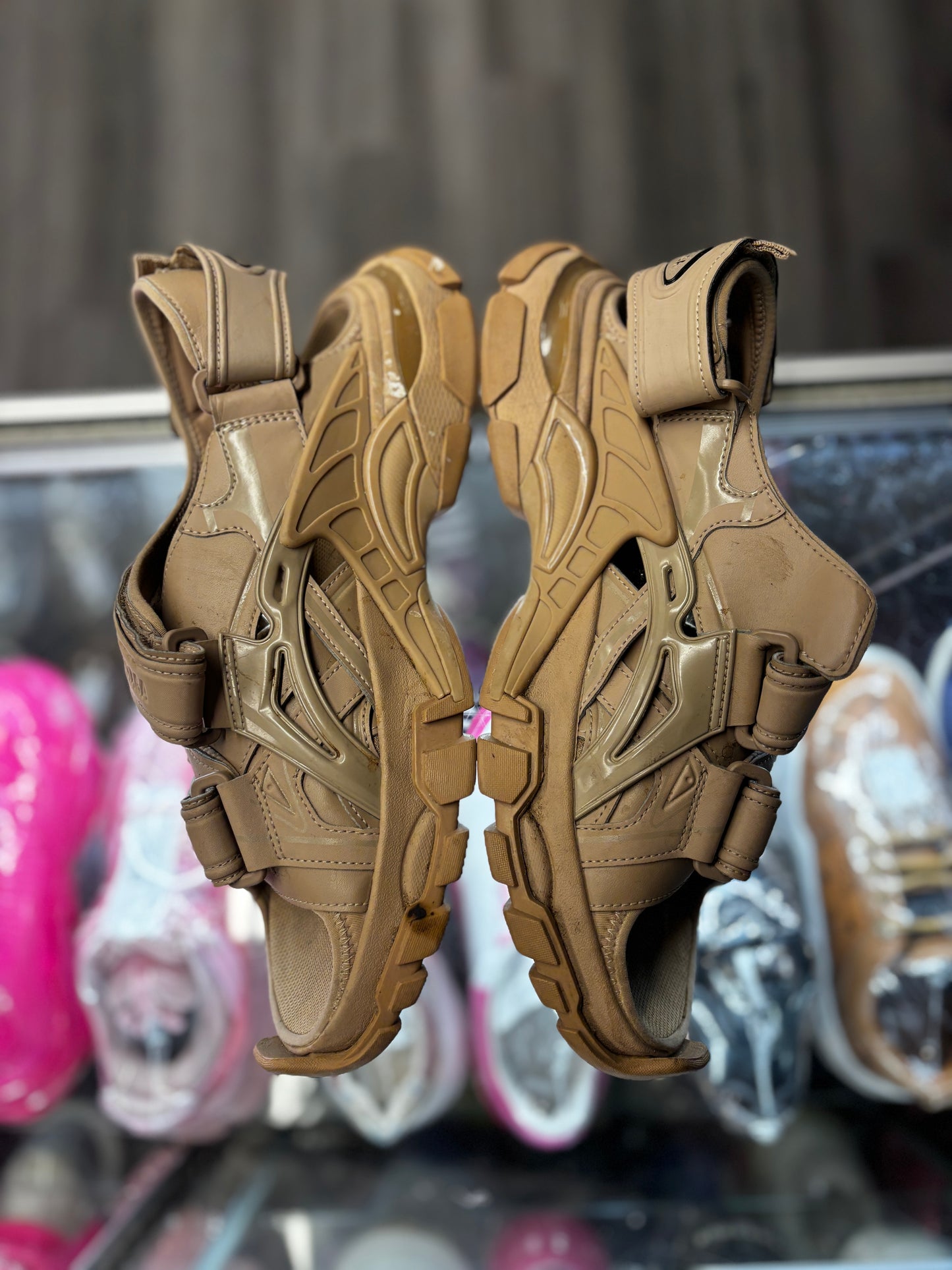 Balenciaga Track Sandal "Tan"