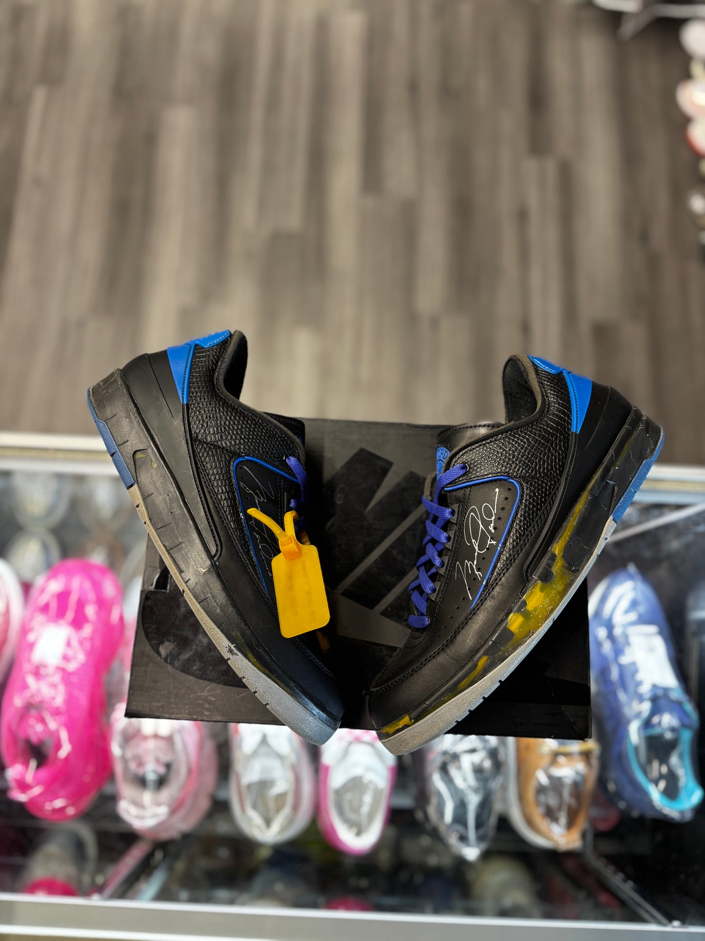 2021 Air Jordan Retro 2 Low "Off-White Black Blue"