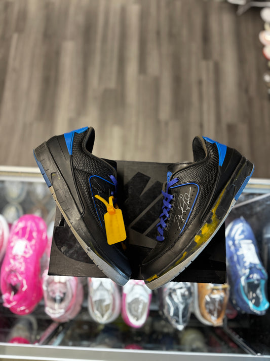 2021 Air Jordan Retro 2 Low "Off-White Black Blue"