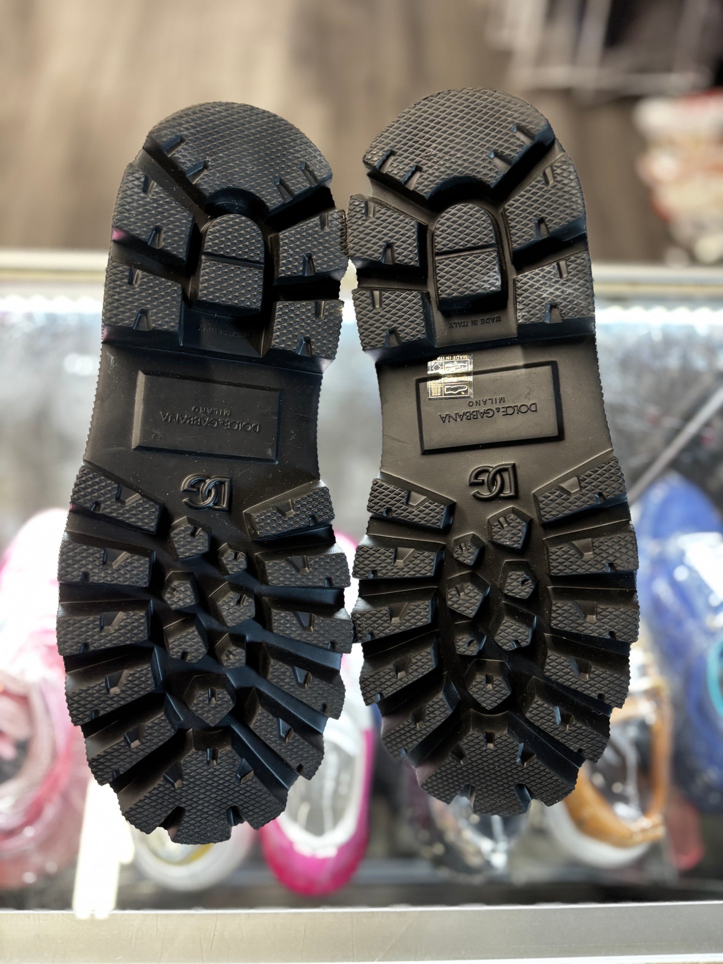 Dolce & Gabbana Combat Boot "Allover Logo"