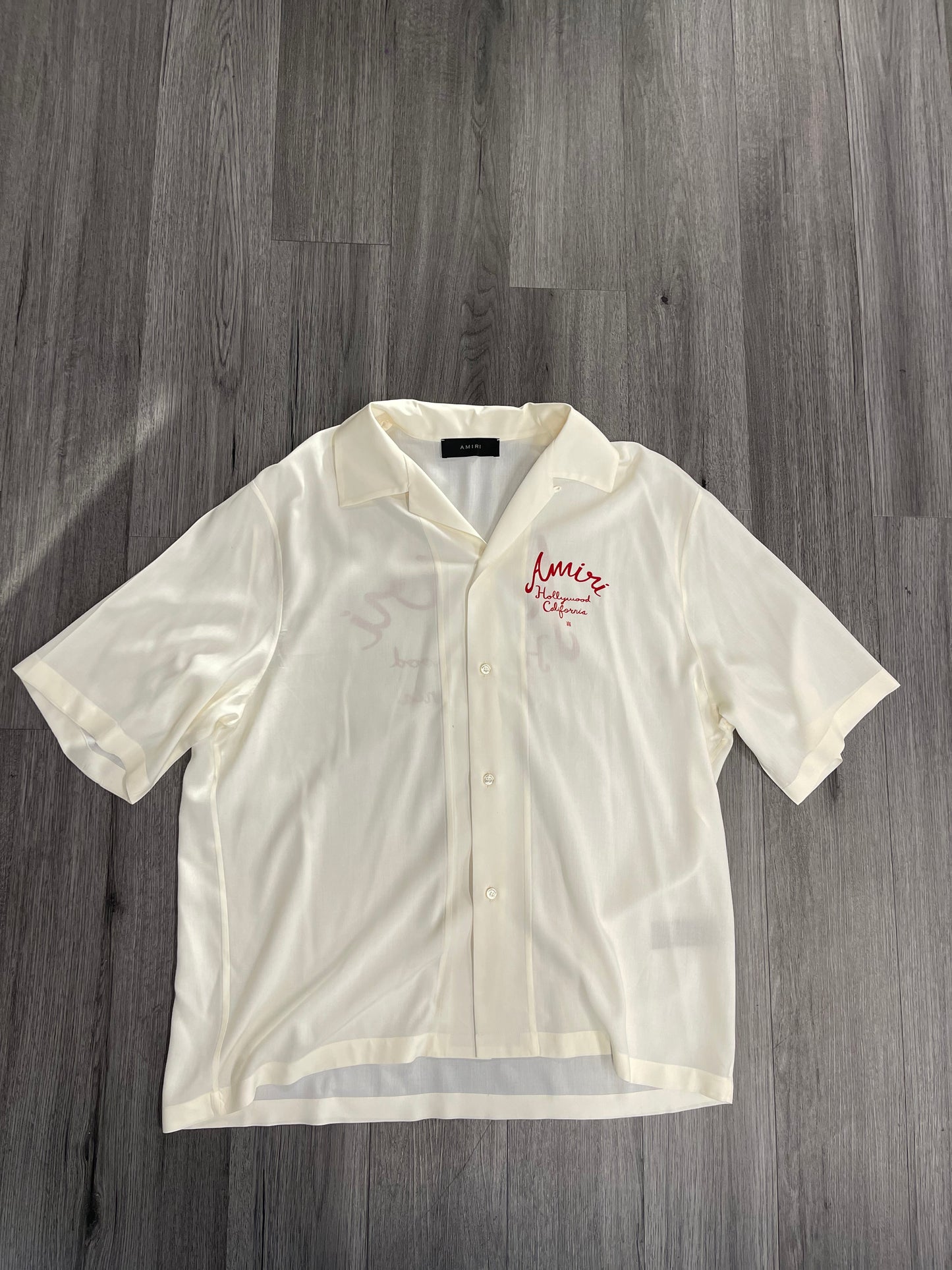 Amiri Button Up "Cream Red"