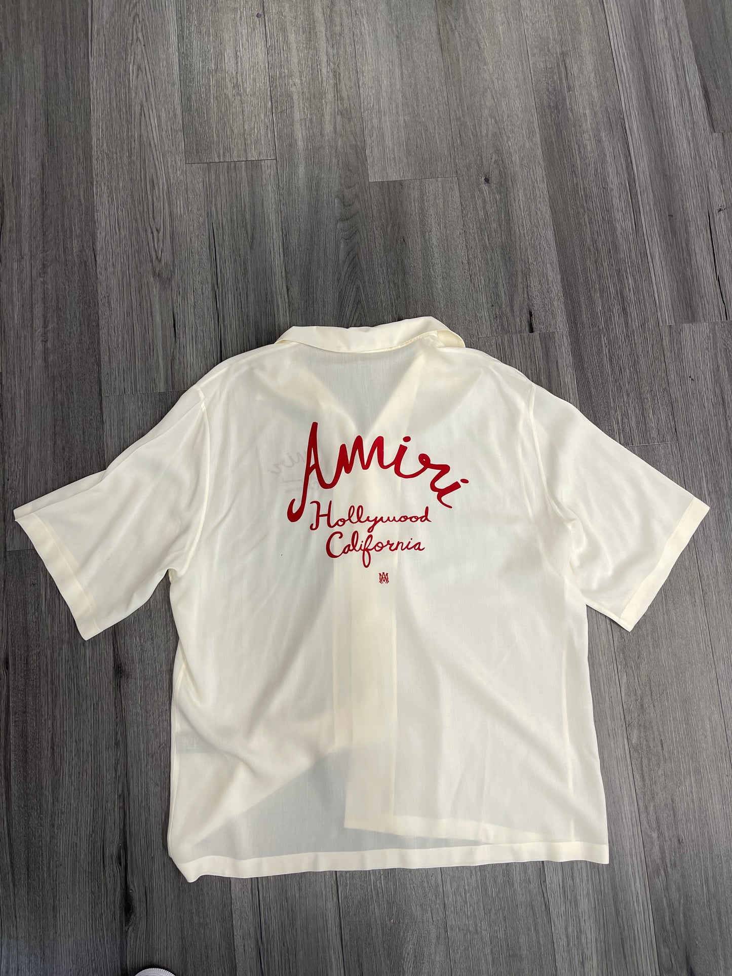 Amiri Button Up "Cream Red"