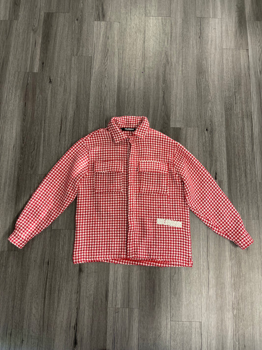 Valabasas Knit Button Up "Red/White"