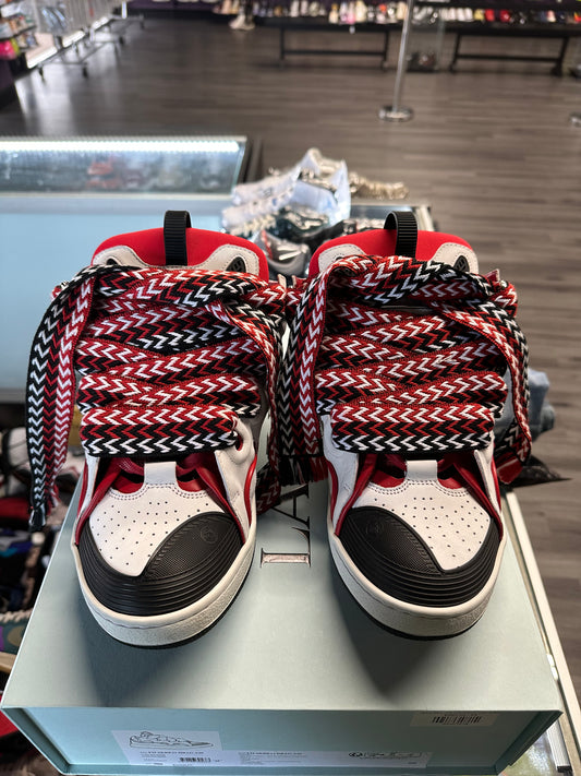Lanvin Curb Sneaker "White/Red/Black"