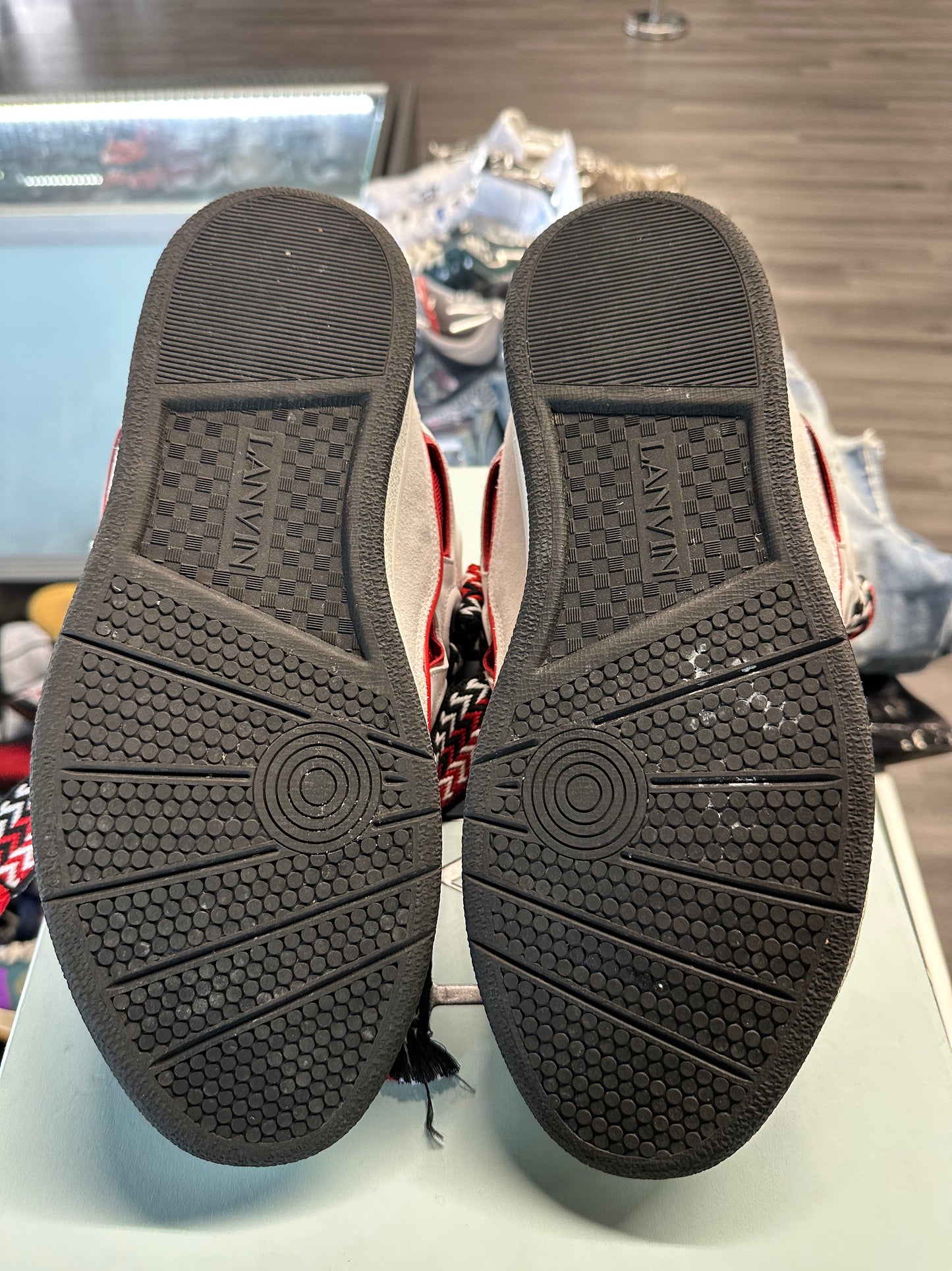 Lanvin Curb Sneaker "White/Red/Black"